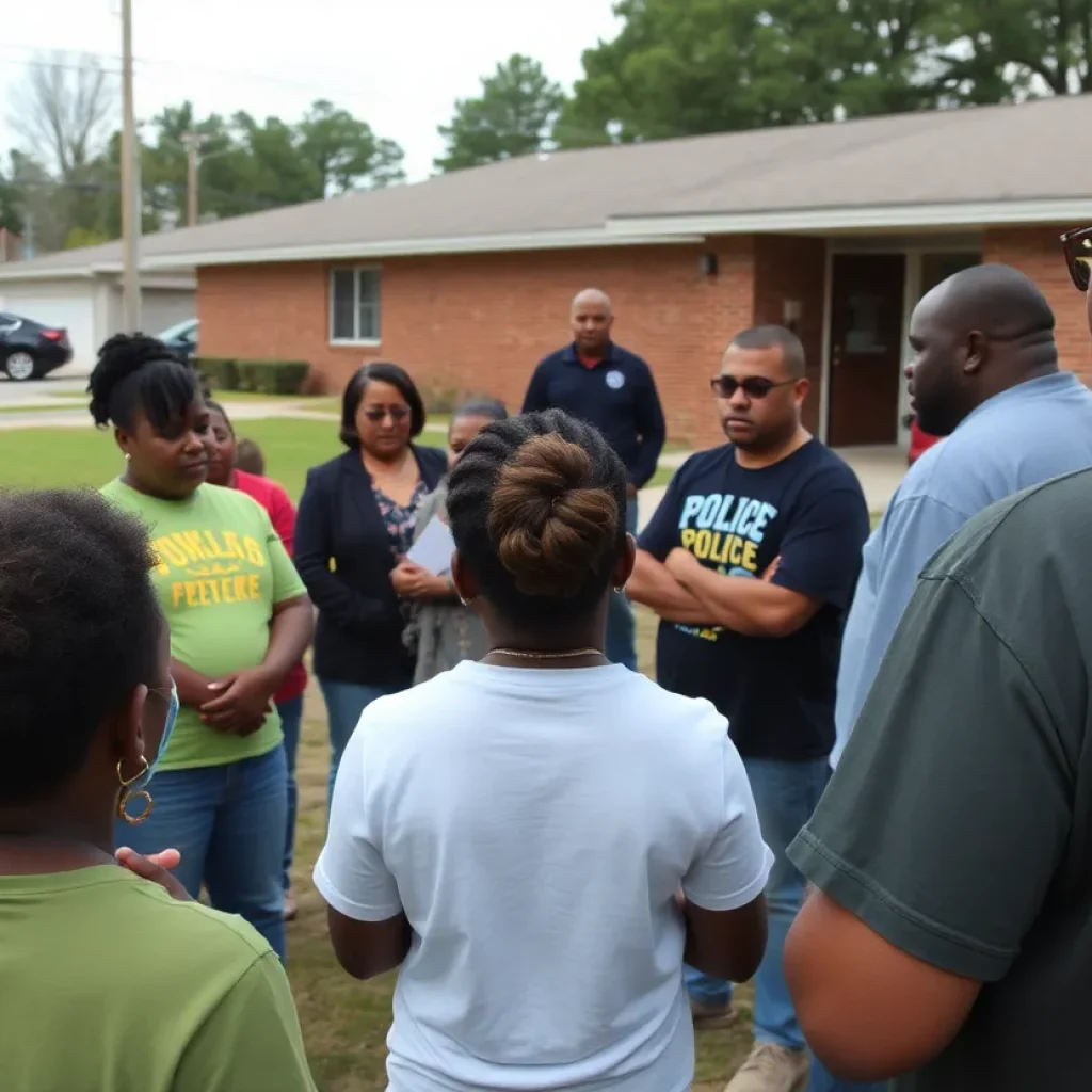 A community meeting in Greenwood discussing youth violence
