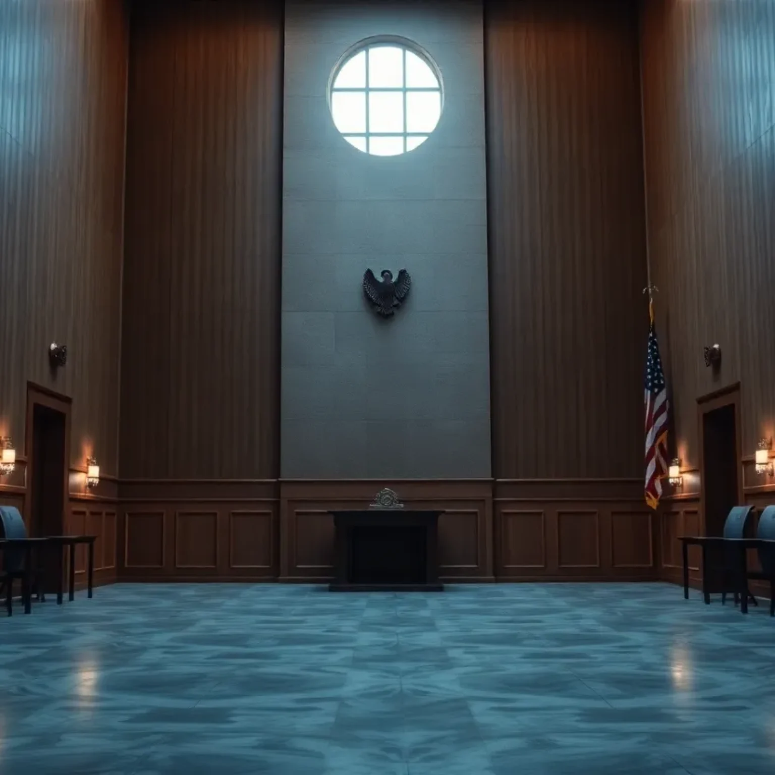 An empty execution chamber representing capital punishment practices.