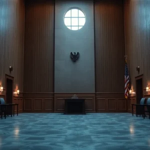 An empty execution chamber representing capital punishment practices.
