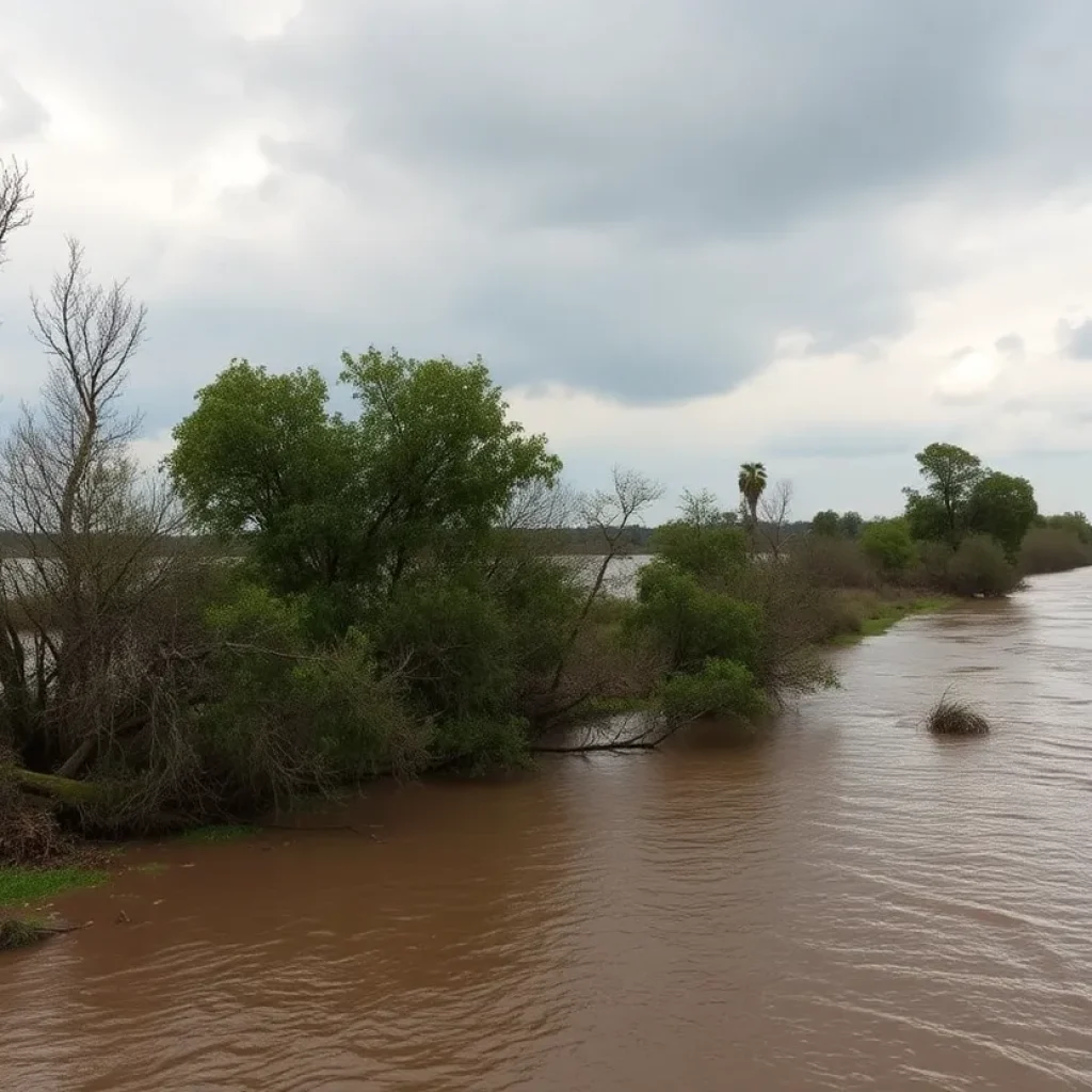 Flooded area in South Carolina due to heavy rainfall
