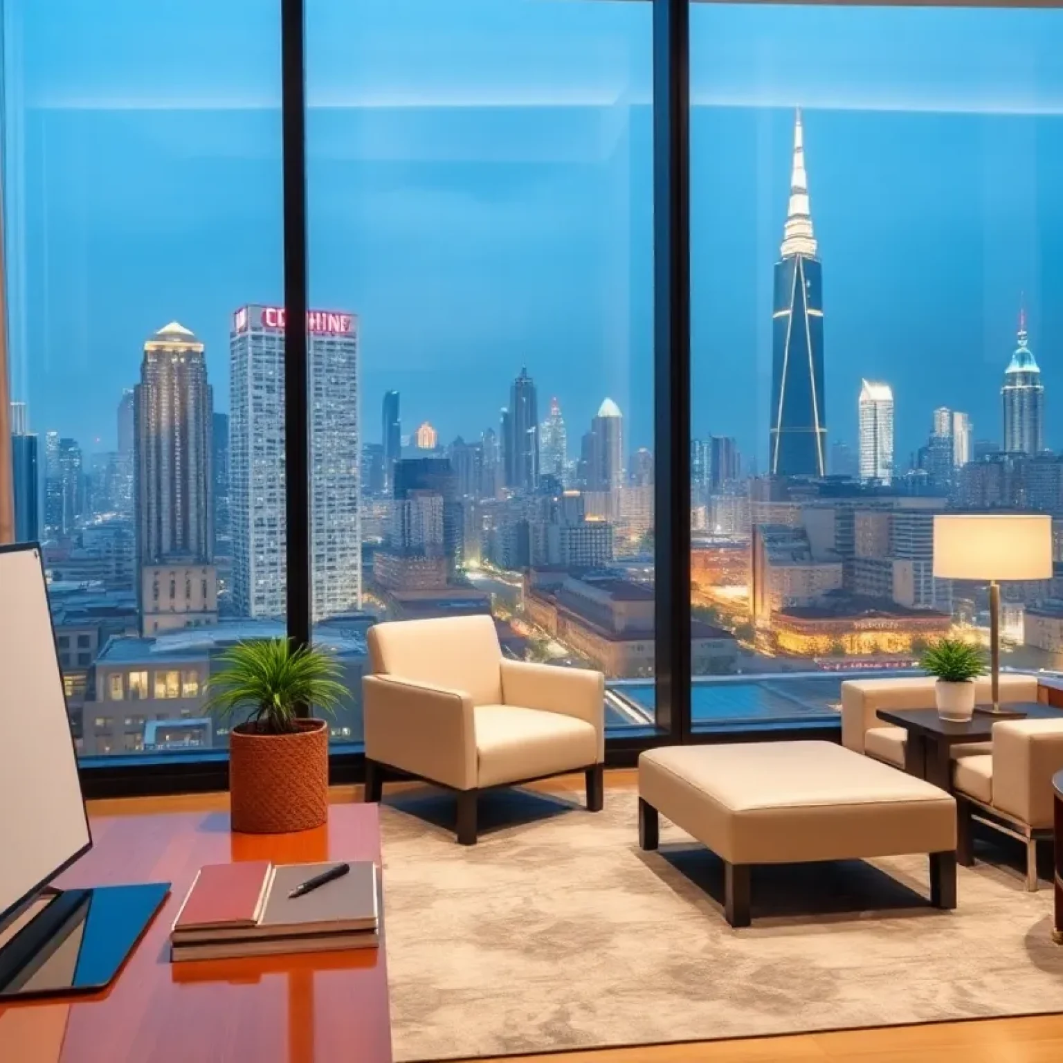 Office environment focused on real estate investments in hospitality