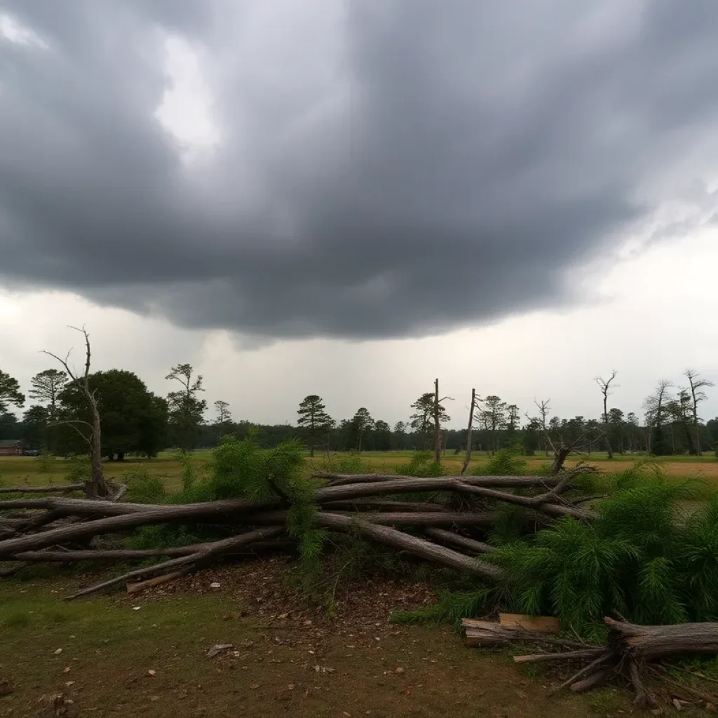 Debris from storms in Greenwood County