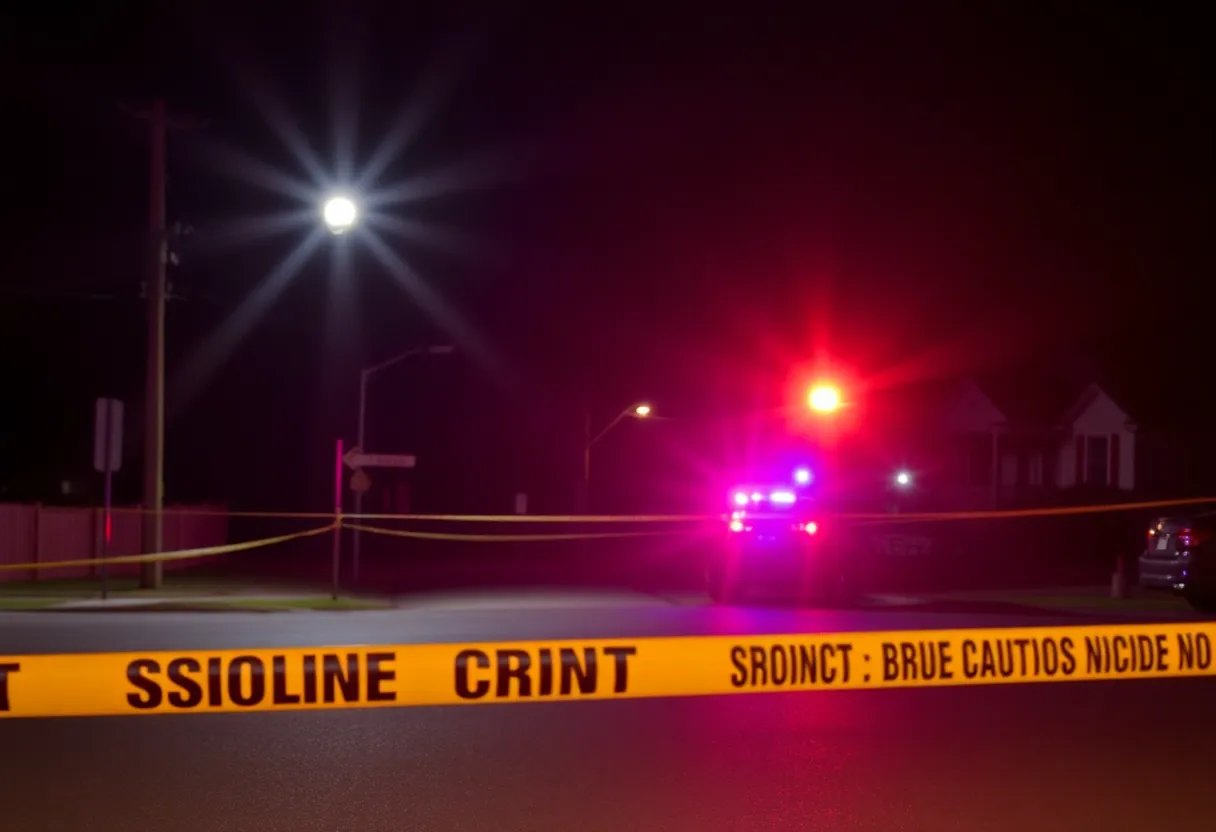 Police vehicles and scene of the shooting on Holman Street in Greenwood, SC