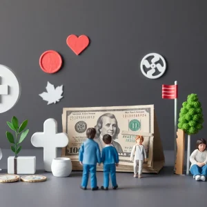 Visual representation of Medicaid cuts and tax reforms impacting families