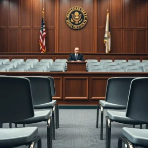 Courtroom symbolizing justice in police custody cases.