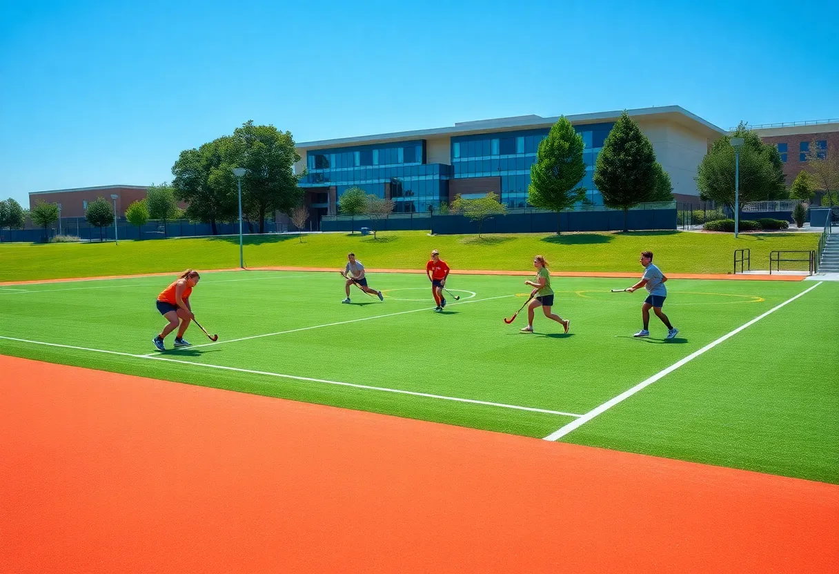 New practice field for Lander University field hockey team