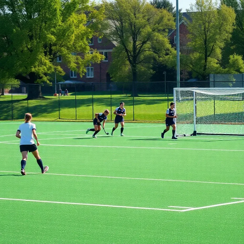 Field hockey practice at Lander University