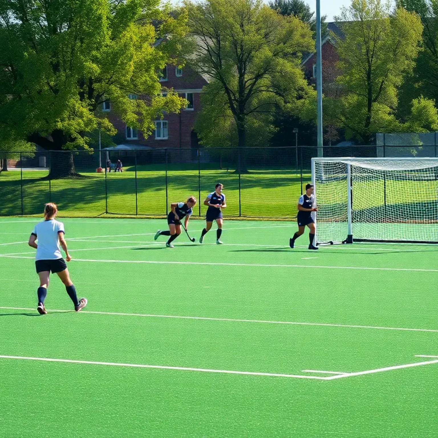 Field hockey practice at Lander University