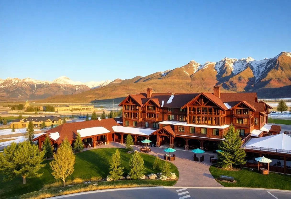 Snow King Resort surrounded by mountains in Jackson Hole