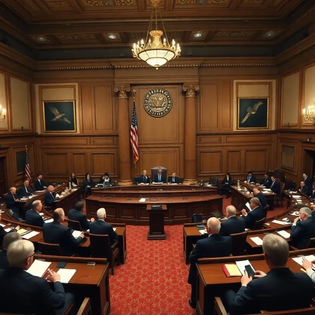 Lawmakers in the South Carolina Senate addressing financial issues.