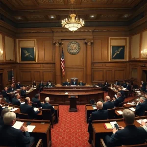 Lawmakers in the South Carolina Senate addressing financial issues.