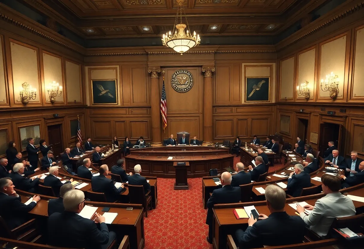 Lawmakers in the South Carolina Senate addressing financial issues.