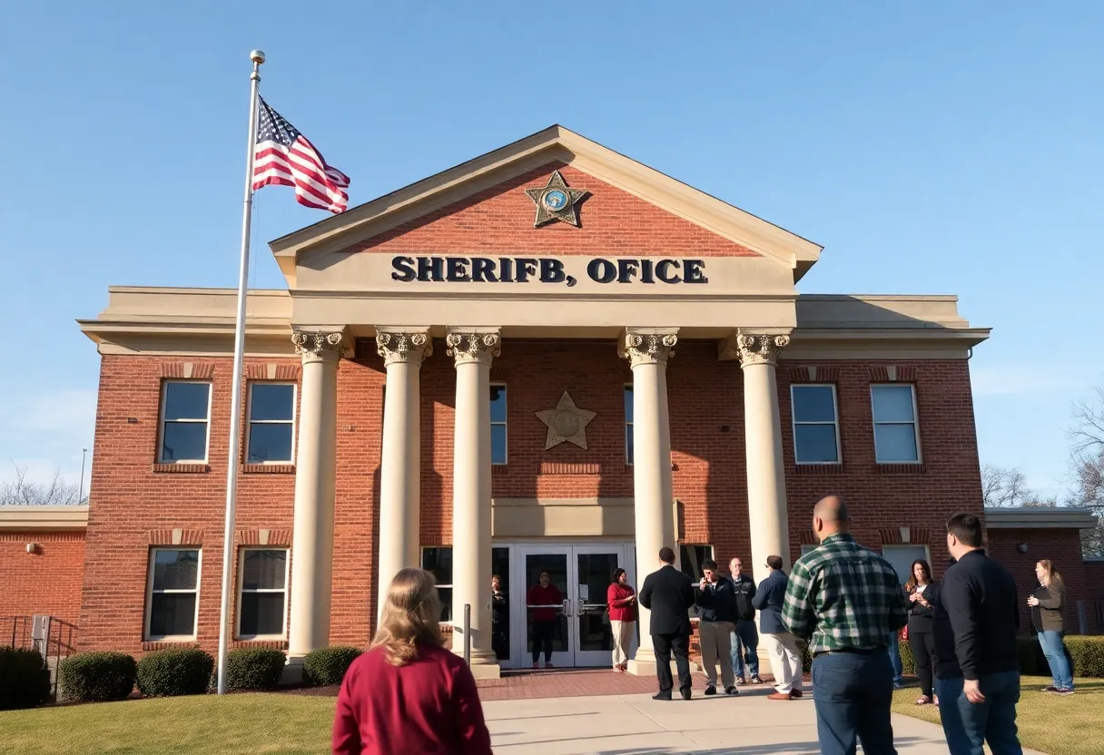 Sign of the sheriff's office in Spartanburg County