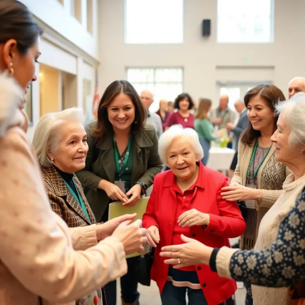 Community event assisting seniors with resources