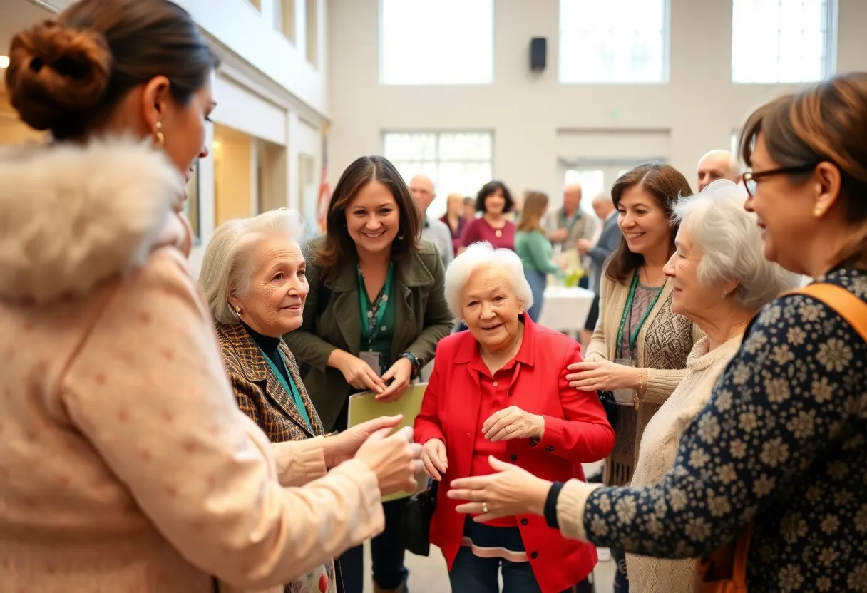 Community event assisting seniors with resources
