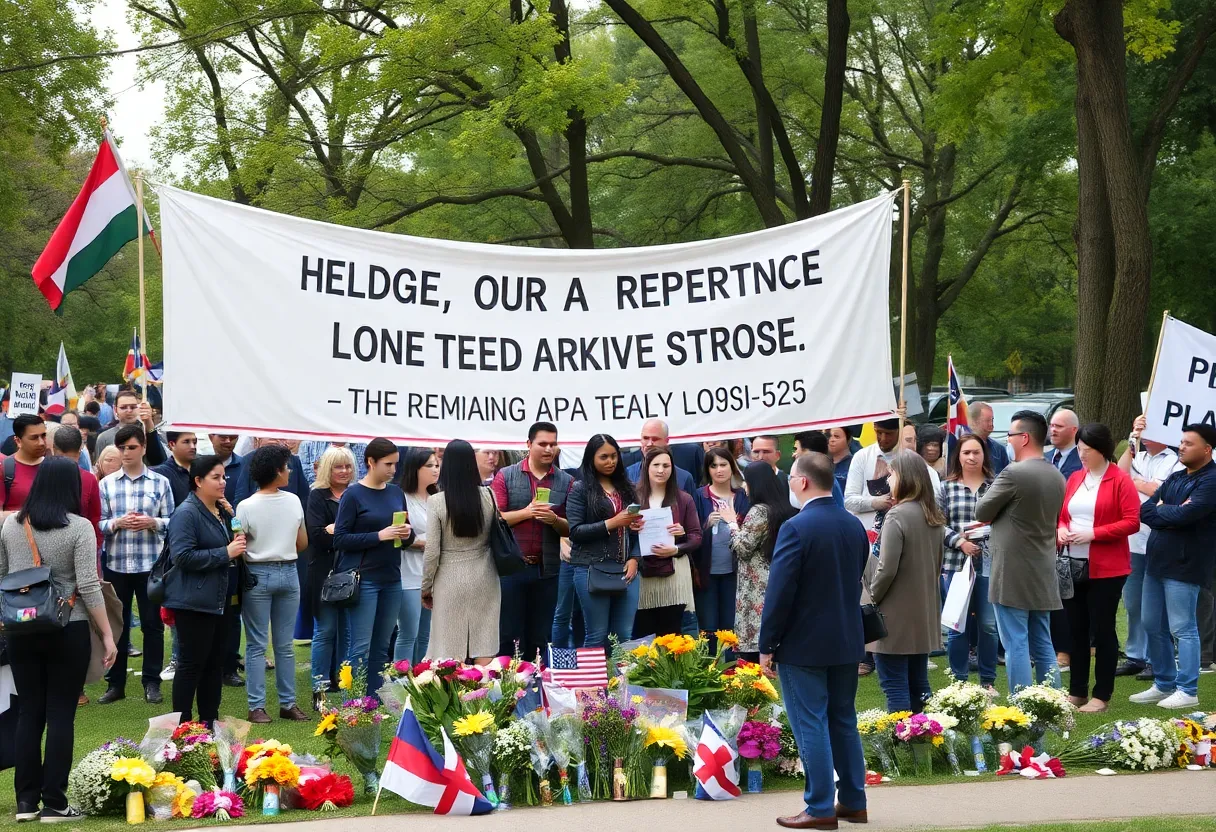 Community members gathering for the Tulsa Race Massacre Observance Day