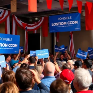 Crowd at Alan Wilson's gubernatorial campaign launch event in South Carolina