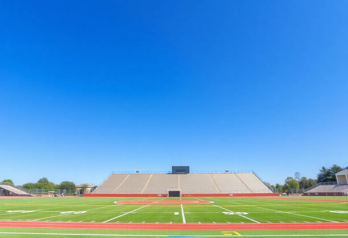 Athletic field on Lander University campus