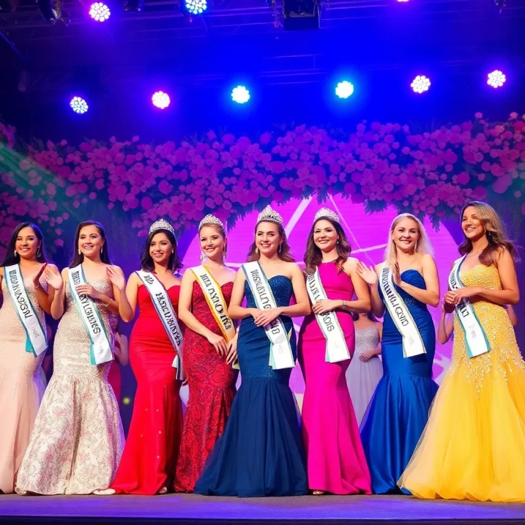 Contestants competing at the Miss South Carolina's Teen Competition