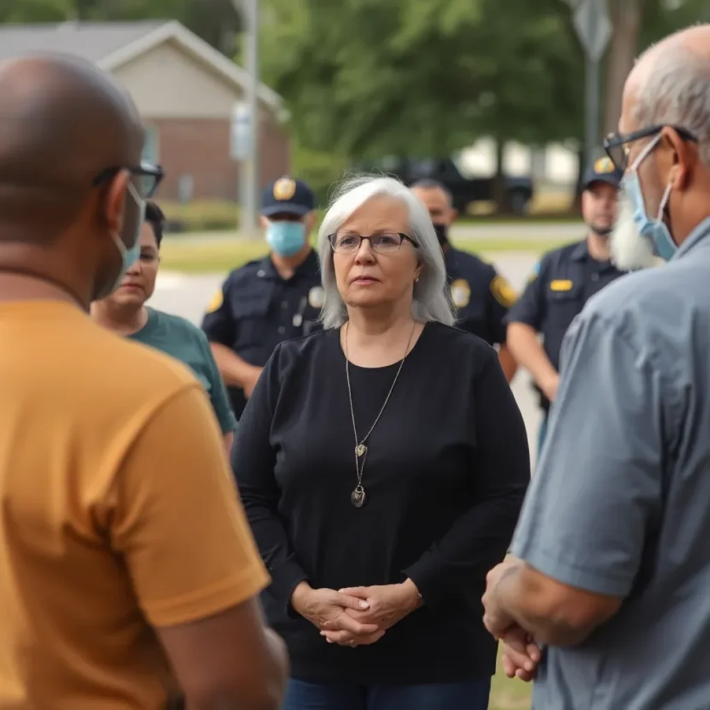 Residents of Anderson SC engage in a community meeting about safety concerns.