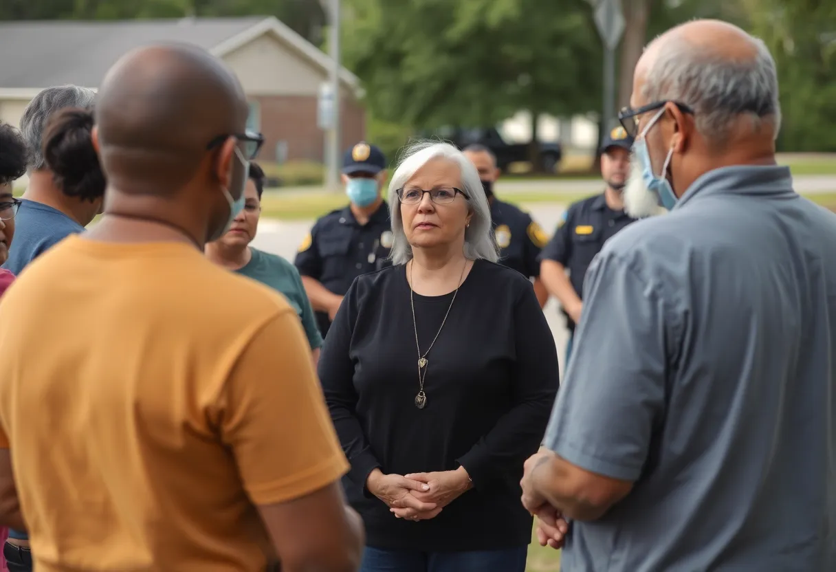 Residents of Anderson SC engage in a community meeting about safety concerns.