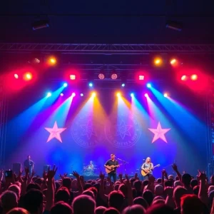 Live performance of Freddie McClendon with audience enjoying the music
