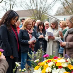 Community gathering in remembrance of Rutledge Hammond