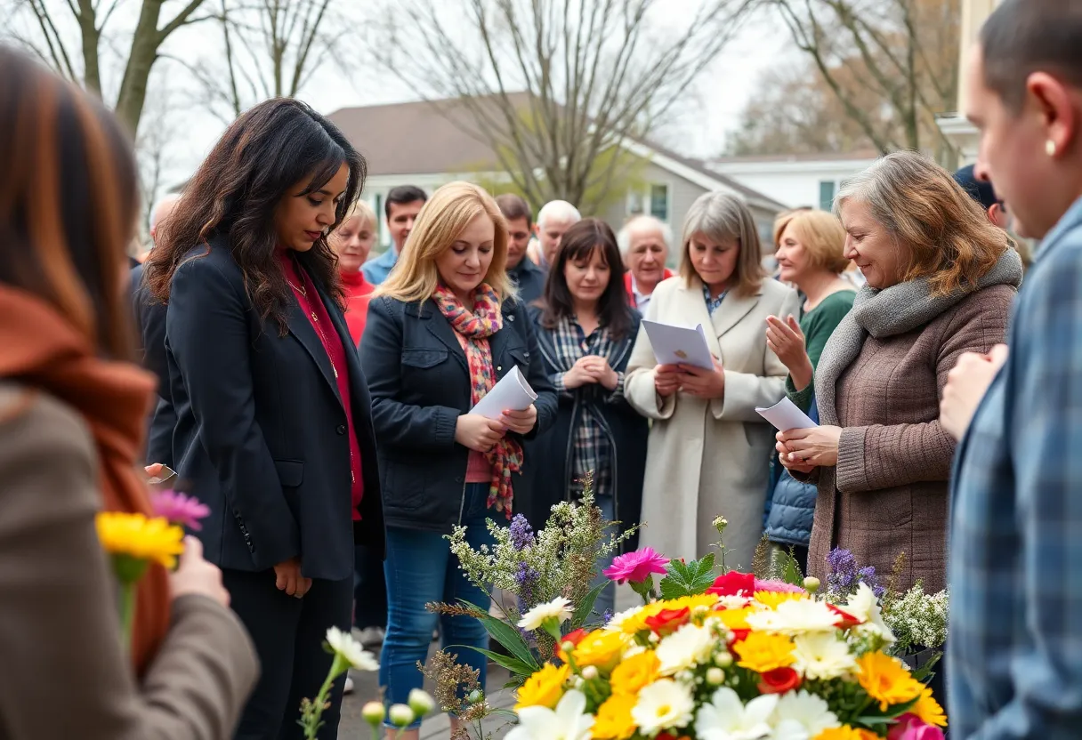 Community gathering in remembrance of Rutledge Hammond