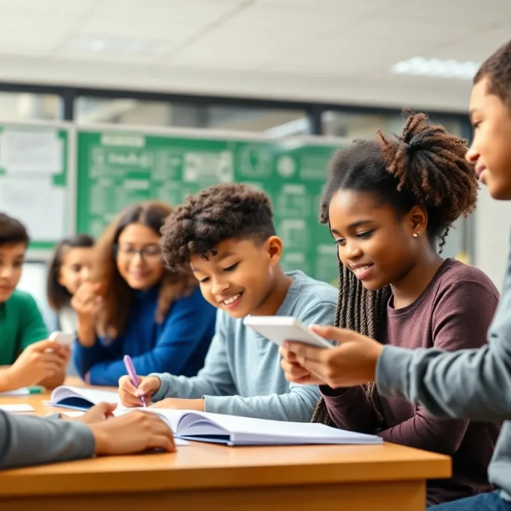 Students in Greenwood School District engaged in a classroom activity