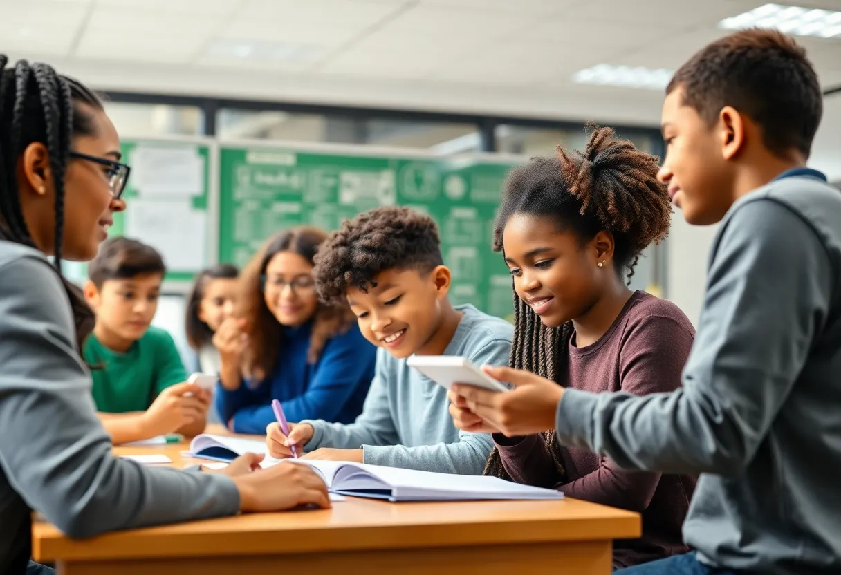 Students in Greenwood School District engaged in a classroom activity
