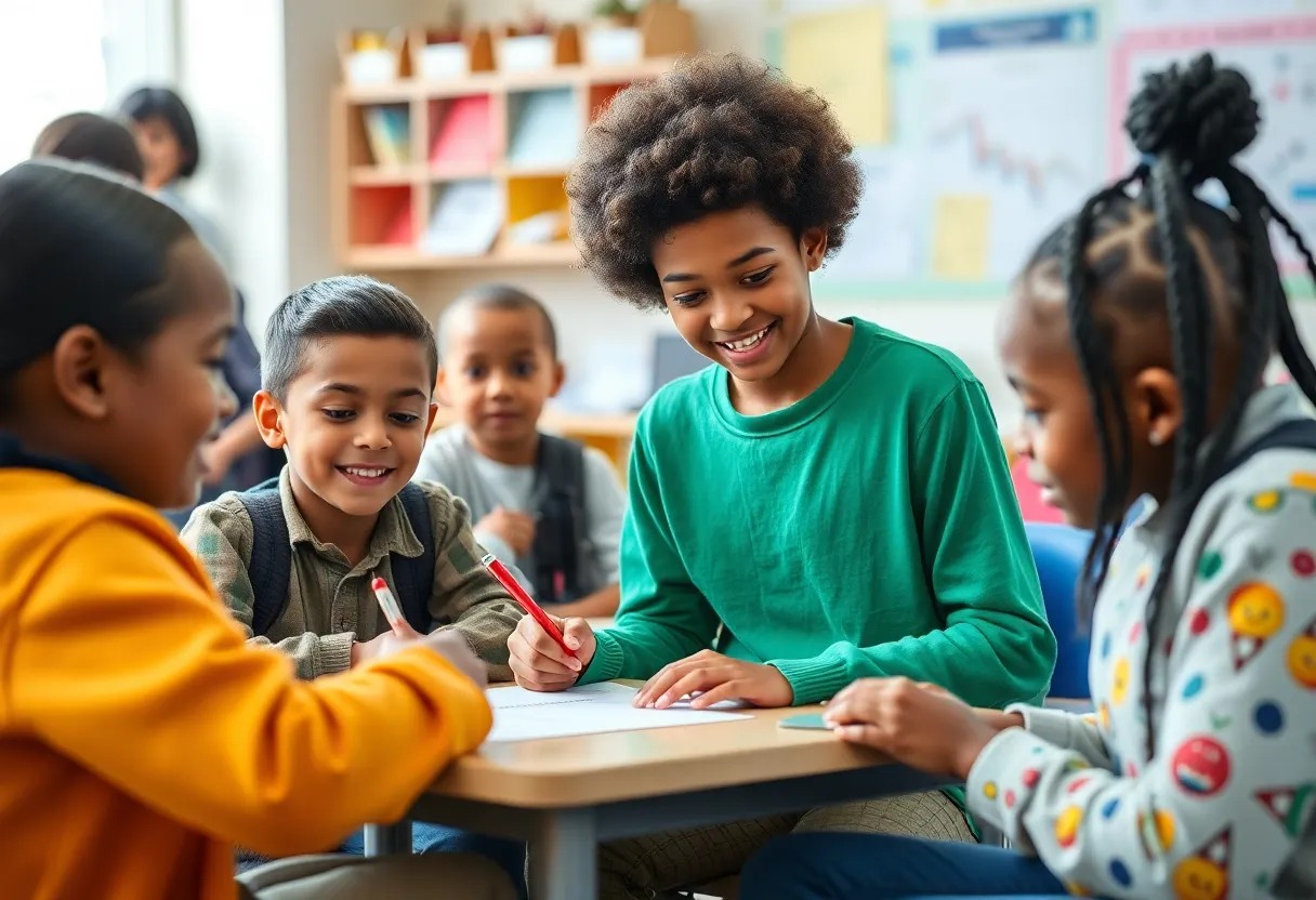 Students engaged in learning at Greenwood School District