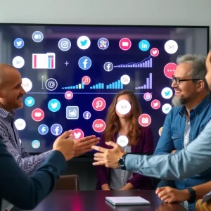 Digital marketing meeting with micro-influencer