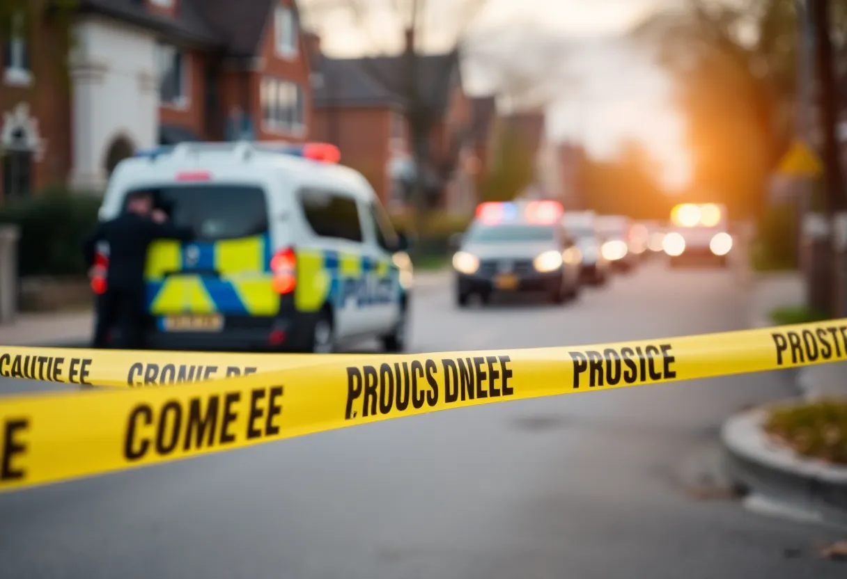 Police investigation scene in South Carolina