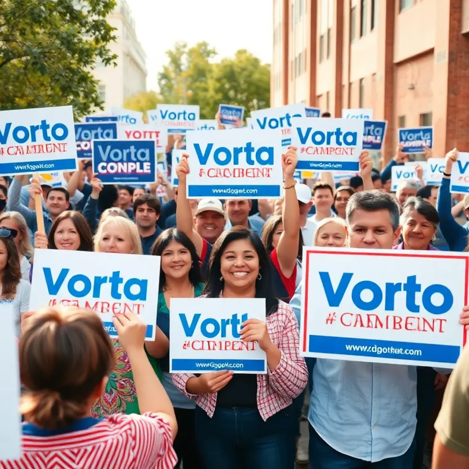 Community supporters at a political campaign event