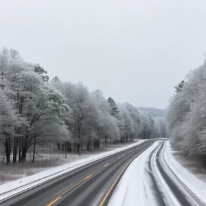 Snowy landscape depicting winter weather in South Carolina