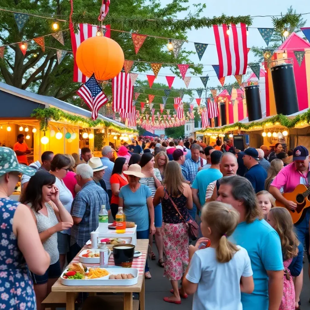 Crowd enjoying the Festival of Discovery with Southern food and music
