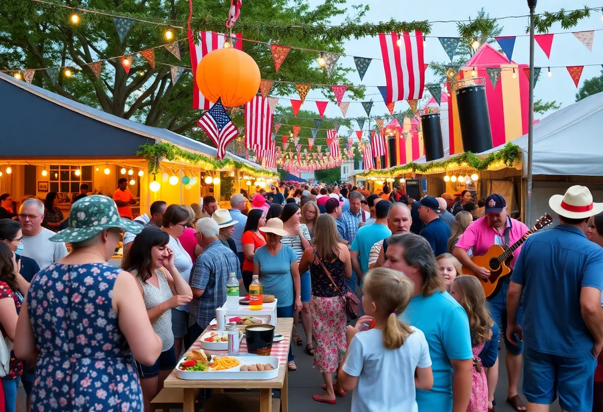 Crowd enjoying the Festival of Discovery with Southern food and music