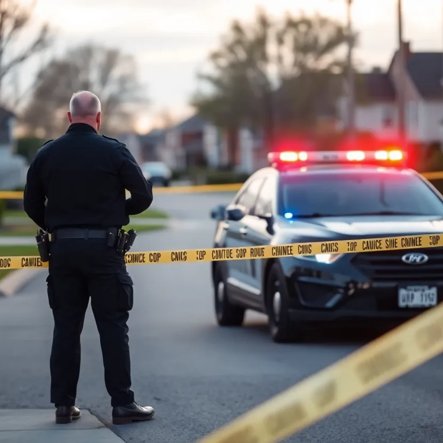 Police investigating a shooting scene in Greenville County