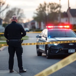 Police investigating a shooting scene in Greenville County