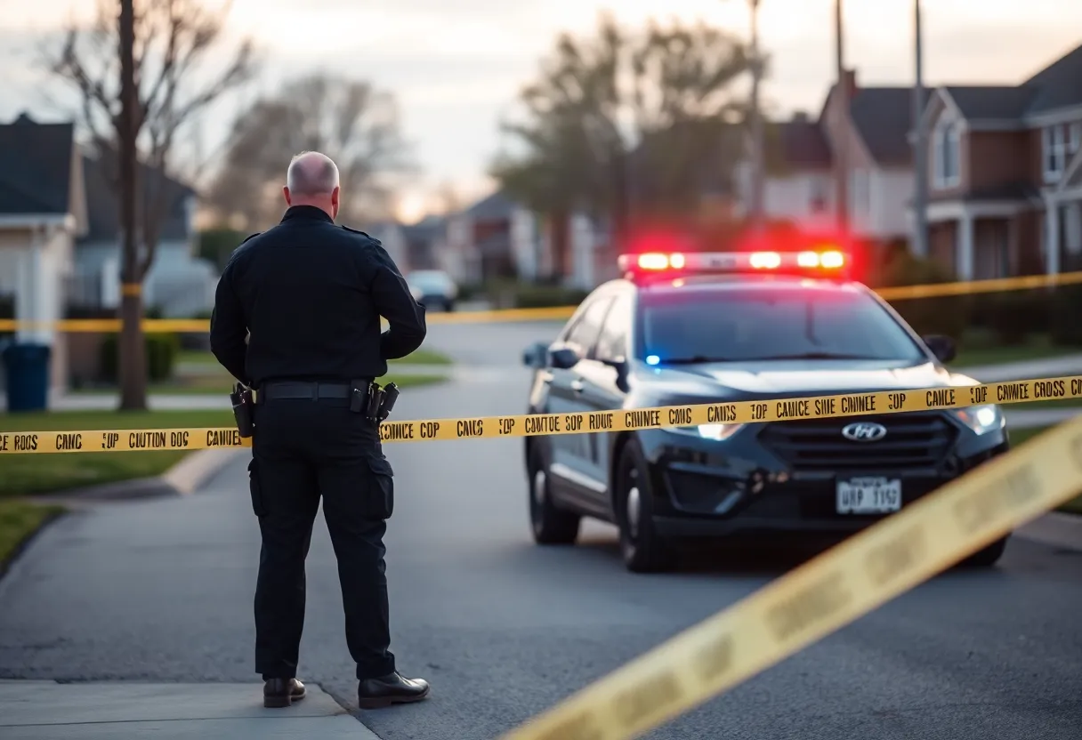 Police investigating a shooting scene in Greenville County
