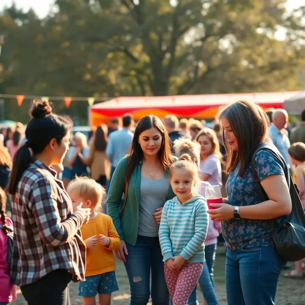 Families engaging in community events in Greenwood