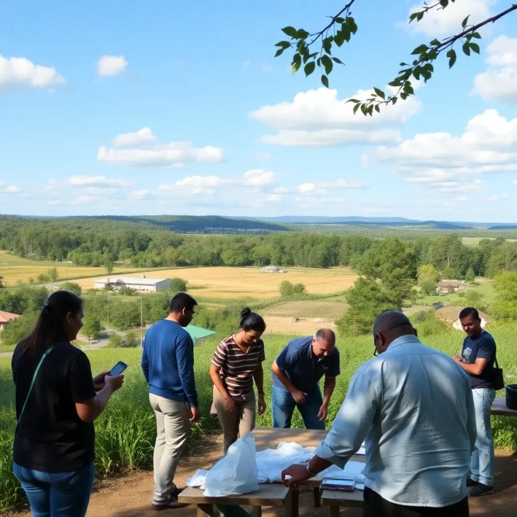 Community members participating in a sustainability workshop in Greenwood.