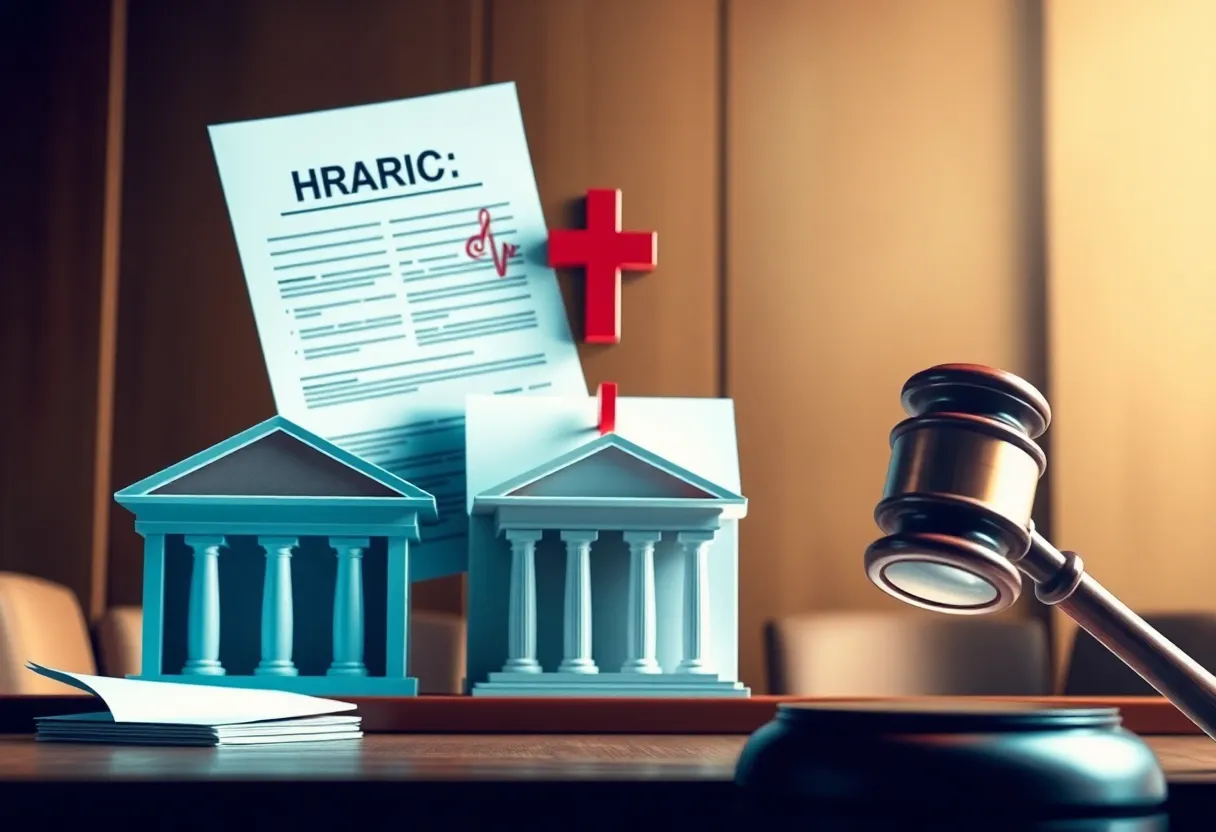 Illustration of health care fraud symbolizing illegal activities in the medical field.
