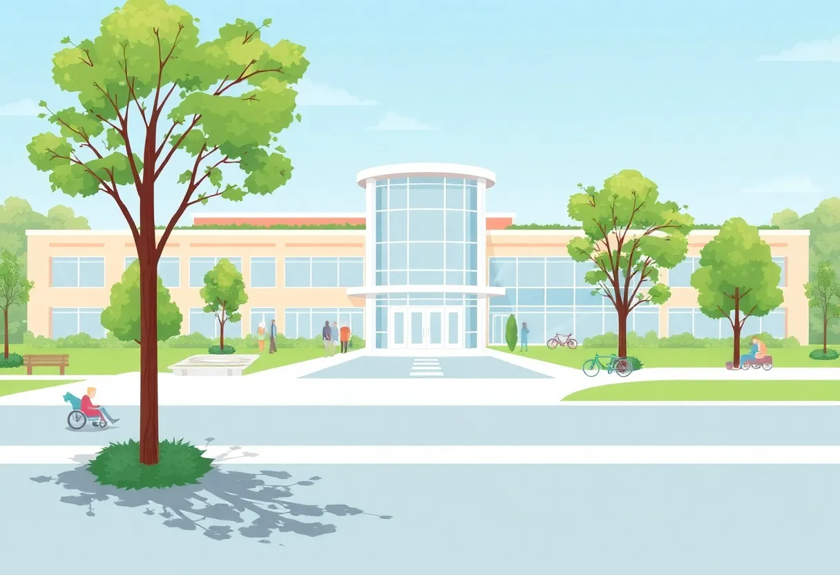 Rendering of the new healthcare facility at the former Lidl site in Greenwood