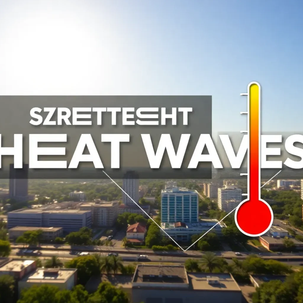 Heat advisory warning in South Carolina with sun and heat imagery