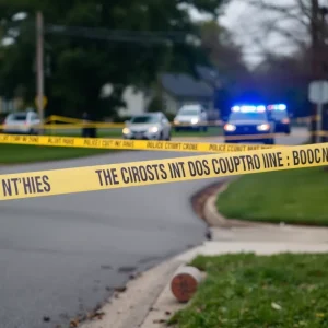 Police investigating a crime scene in Lancaster County.