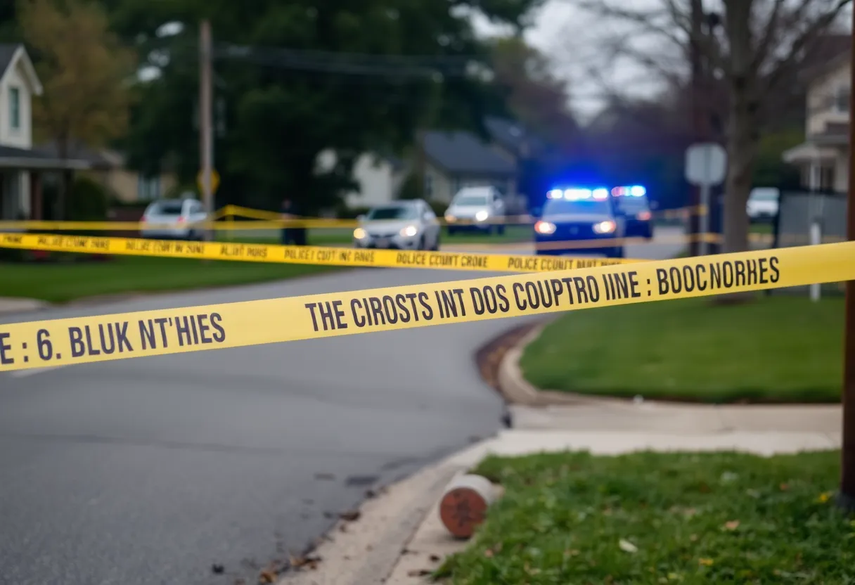 Police investigating a crime scene in Lancaster County.