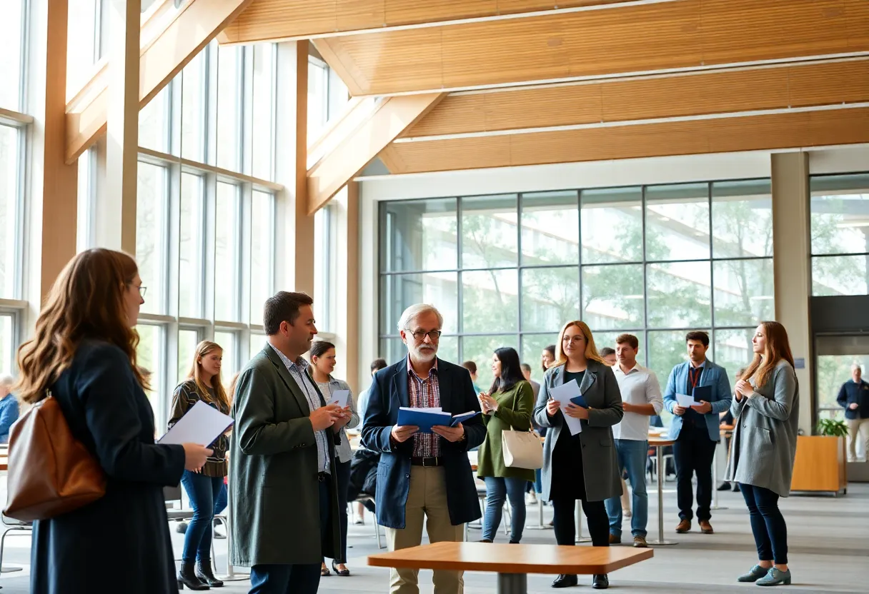 Faculty members at Lander University celebrating promotions