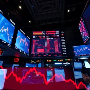 Visual representation of market jitters caused by impending tariff notices.