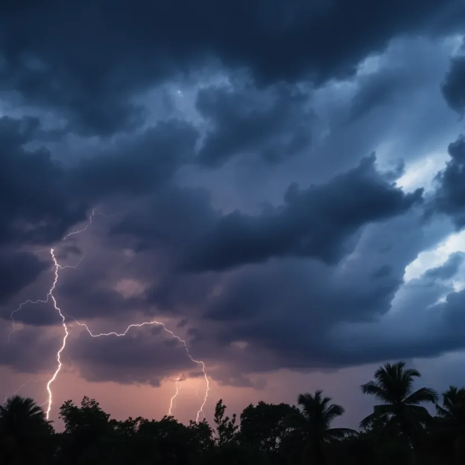 Dark storm clouds during a thunderstorm in Laurens and Greenwood counties